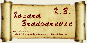 Kosara Bradvarević vizit kartica